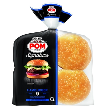 Pain hamburger garnis de graines de sésame