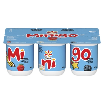 Yoplait Minigo Fraise, Vanille, Bleuet 2%