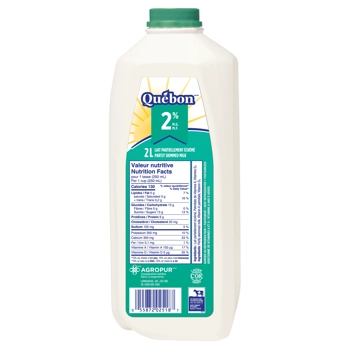 Lait partiellement écrémé 2 % M.G.