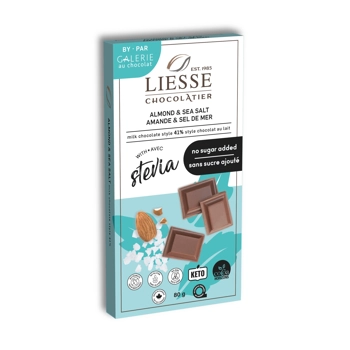 No Sugar Added Almond & Sea Salt Milk Chocolate Style