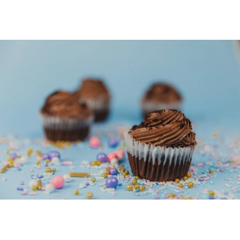 Cupcake au chocolat.