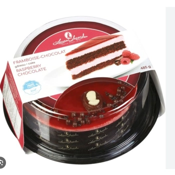 Raspberry and chocolate mousse cake