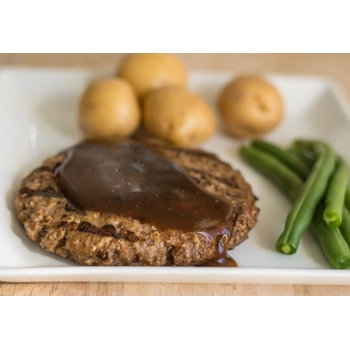 Galettes de boeuf cuites IQF avec vrais grill marks