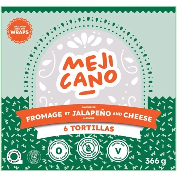 Tortillas saveur de fromage et jalapeño 9"