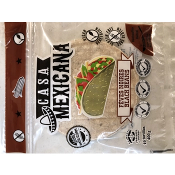 Tortilla aux fèves noires