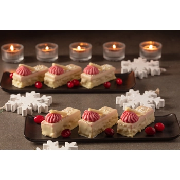 White chocolate and cranberry ingot