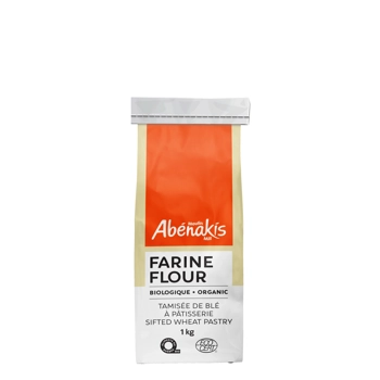 Farine tamisée de blé mou à pâtisserie biologique