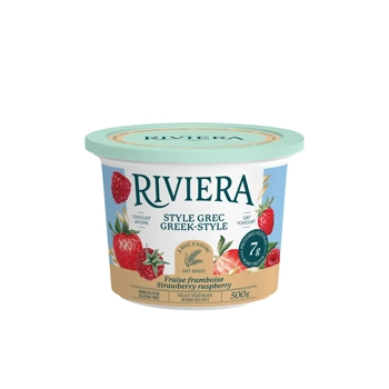 Greek Style Oat Yogourt Strawberry Raspberry