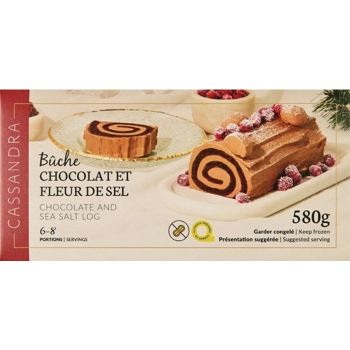 Chocolate and sea salt log