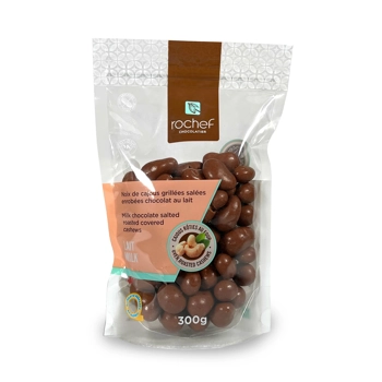 Milk chocolate salted roasted covered  cashews