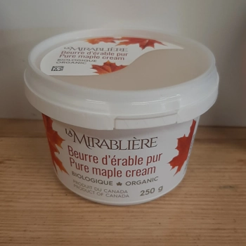 beurre d'érable pur biologique