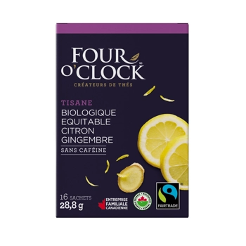Tisane citron gingembre biologique équitable