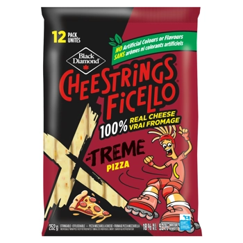 Cheestrings ficello Pizza Black Diamond