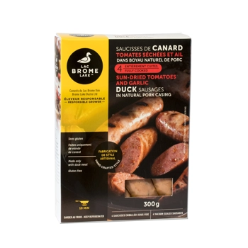 Saucisses de canard tomates séchées et ail