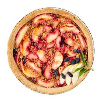 Tarte pommes et camerises