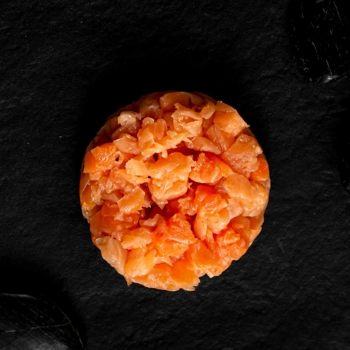 Cubes à tartare de saumon - Deux saumons