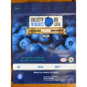 Bleuets congelés  en corymbe frais biologiques