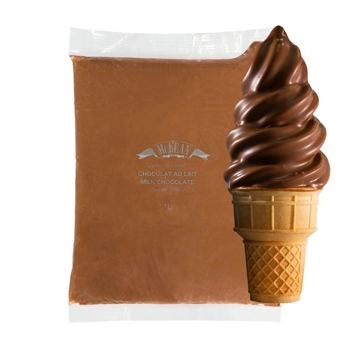 Milk chocolate cone dip topping