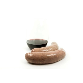 Saucisse fraîche de porc et chevreuil au vin rouge