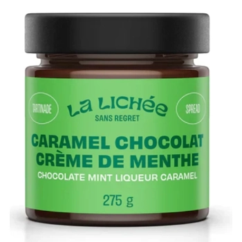 Caramel au chocolat et à la crème de menthe.
