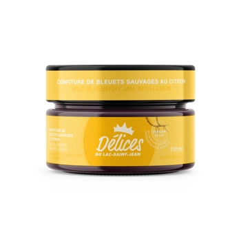 Confiture de bleuets sauvages et citron.