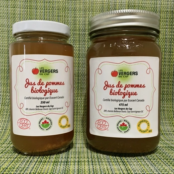 Jus de pommes biologiques