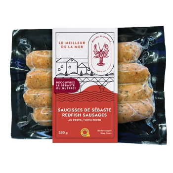 Saucisses de sébaste au pesto