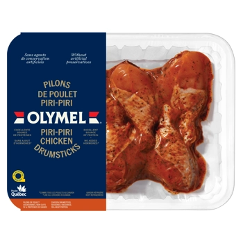 Pilons de poulet Piri-Piri assaisonnés, non cuits, 15 % protéines de viande