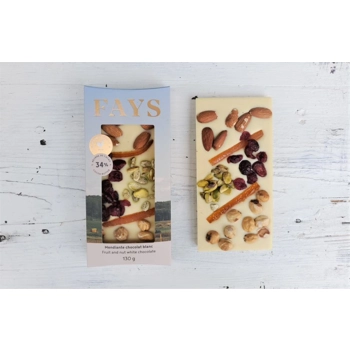 White chocolate mendiante tablet