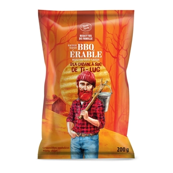 Maple BBQ sauce flavour wavy chips