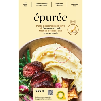 Purée pomme de terre et fromage en grain