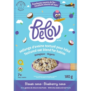 Mélange d'avoine texturé pour bébé bleuet coco
