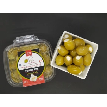 Olives vertes farcies au fromage fêta