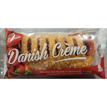 Danoise aux fraises et fromage à la crème