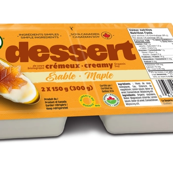 Dessert de soya crémeux - Érable