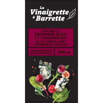 Vinaigrette fromage bleu et canneberges