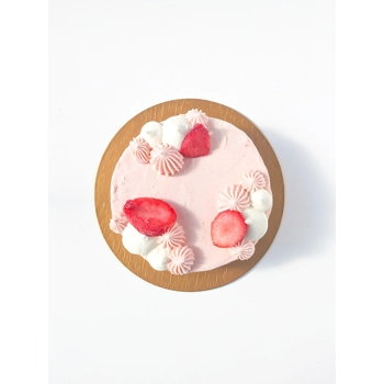 Vegan Vanilla - Strawberry Cake, gluten-free and top 10 allergen-free