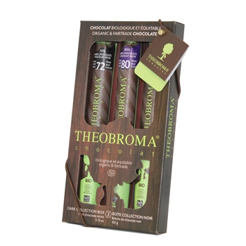 Organic Chocolate Collection Box-72% dark, 80% dark and 90% pure dark