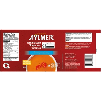 Soupe aux tomates - réduite en sel