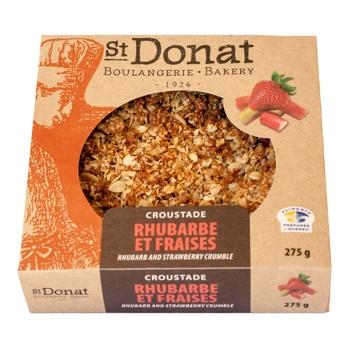 Croustade rhubarbe et fraises 6 pouces.