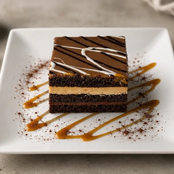 Gâteau caramel et chocolat