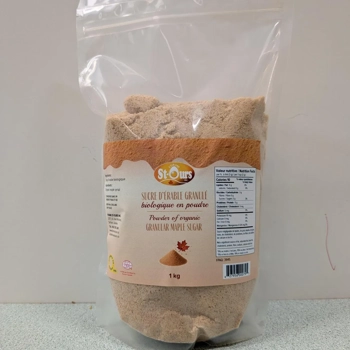 Sucre d'érable granulé biologique