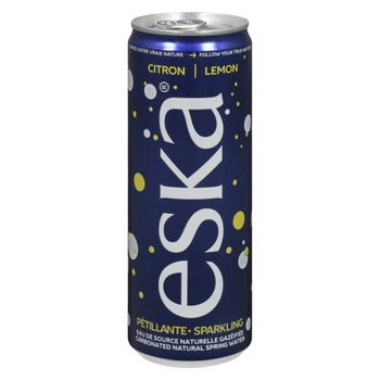 ESKA Cannettes Eau de Source Gazéifiée - Citron