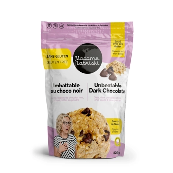 Gluten-free oatmeal soft cookie mix with no added refined sugar - Unbeatable Dark Chocolate