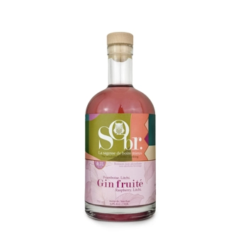 Gin fruité litchi framboise Sobr. sans alcool