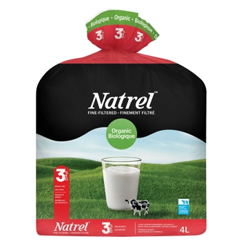 Lait entier finement filtré biologique 3,8% M.G.