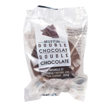 MUFFINS CUITS EMBALLÉS DOUBLE CHOCOLAT 100g MV415
