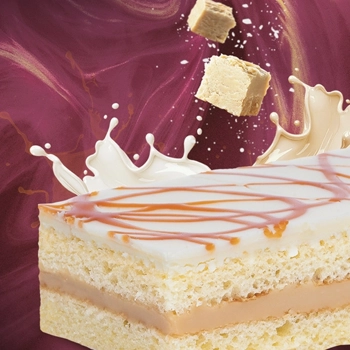 Cream fudge slab cake