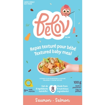 Textured baby meal salmon