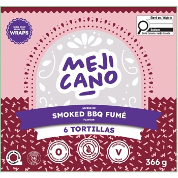 Tortillas saveur de BBQ fumé 9"